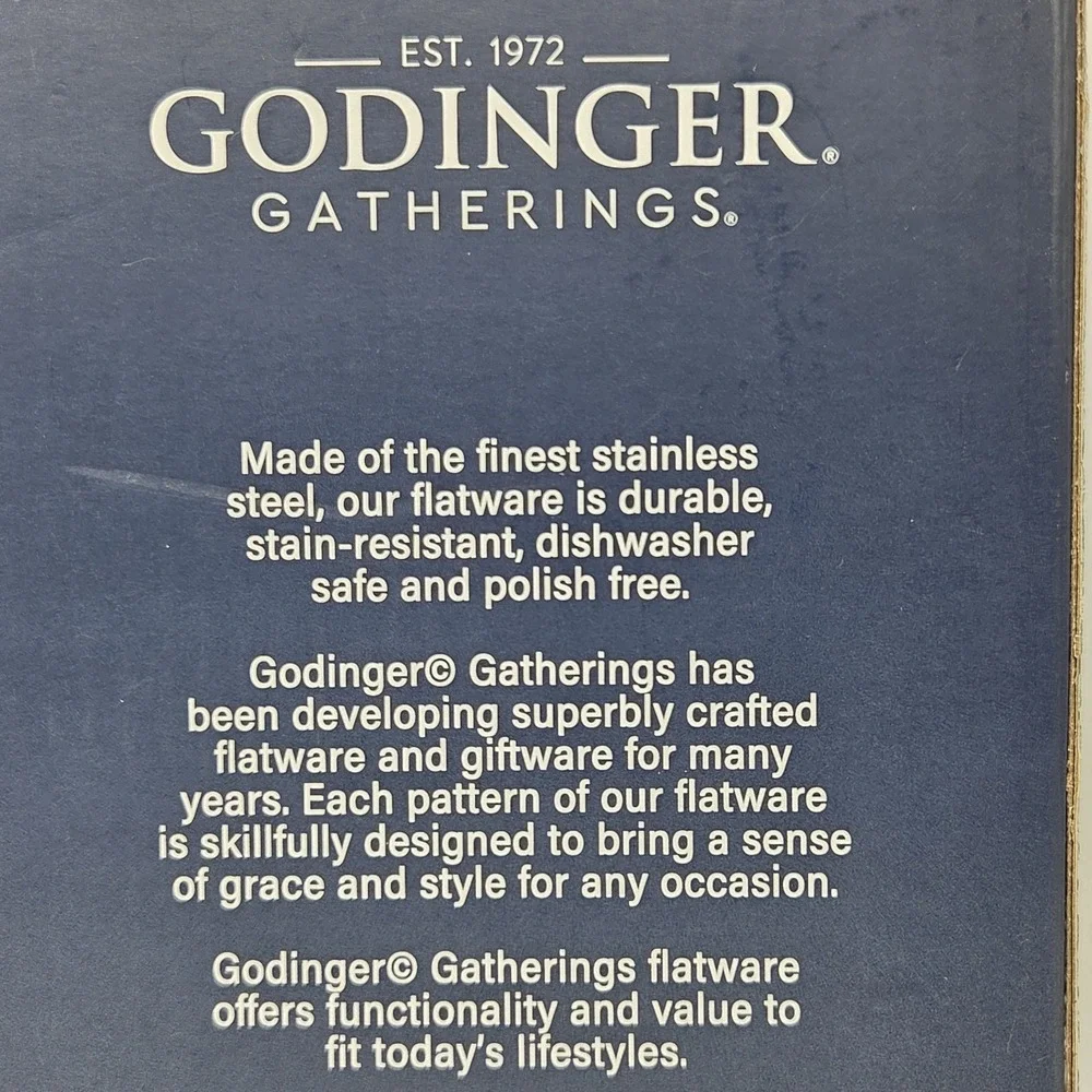 Godinger Gatherings 12-Piece‎ Stainless Steel Flatware Silverware Set